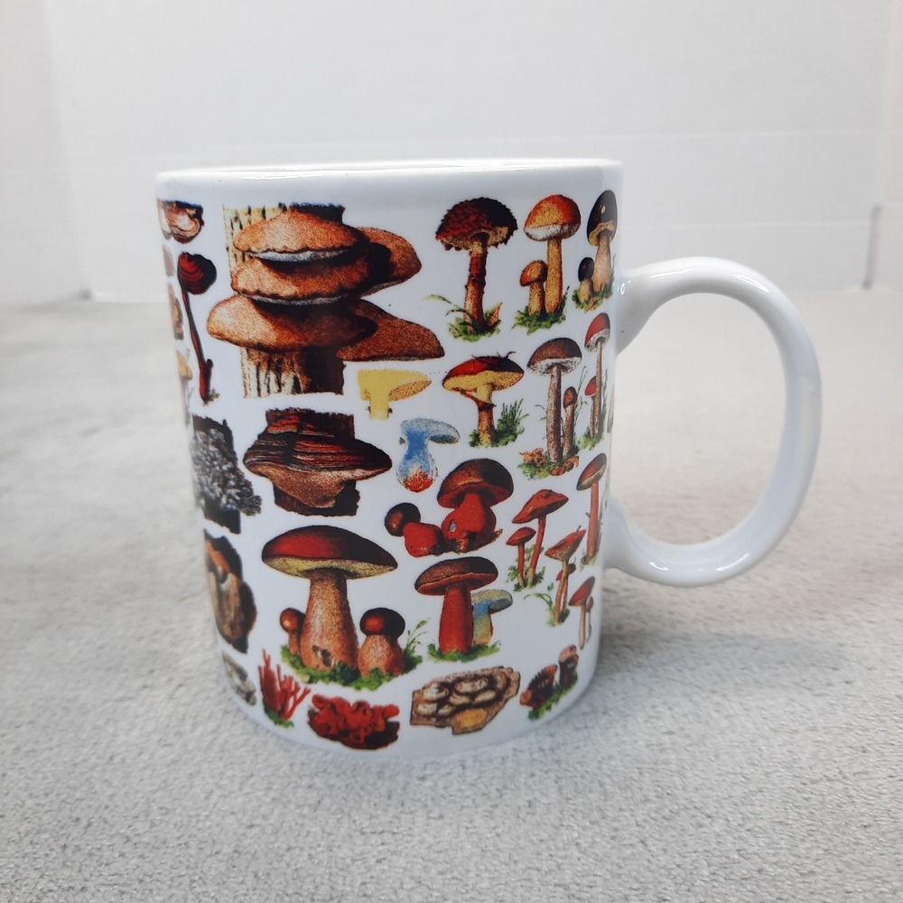 Mushrooms‎ Coffee Cup Mug Champignons New York Puzzle Co Cottage Core Academia